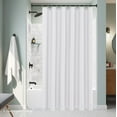 thumbnail image 2 of Biscaynebay Fabric Shower Stall Curtain Liners, White 54 Inch Width by 72 Inch Length, Water Resistant Bathroom Curtains, Rust Resistant Grommets (9 Holes) Weighted Bottom Machine Washable, 2 of 11