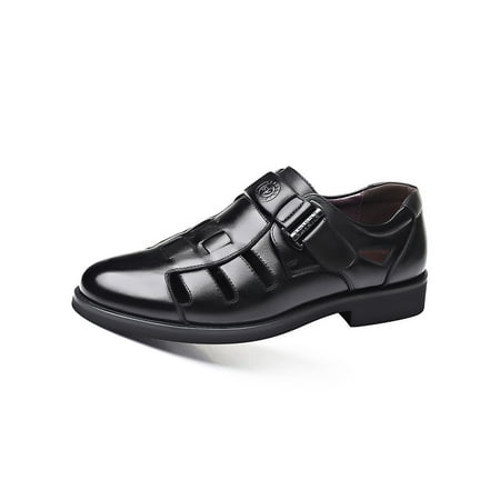 

Difumos Mens Dress Shoes Fashion Flat Leather Work Casual Hollow Breathable Shoes