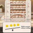 thumbnail image 6 of Staron 30 Egg Storage Container For Refrigerator, Automatic Rolling Egg Dispenser With 4-Tier Space Saving Design, Plastic Egg Organizer Box For Kitchen Fridge Door Shelf, Khaki, 6 of 6