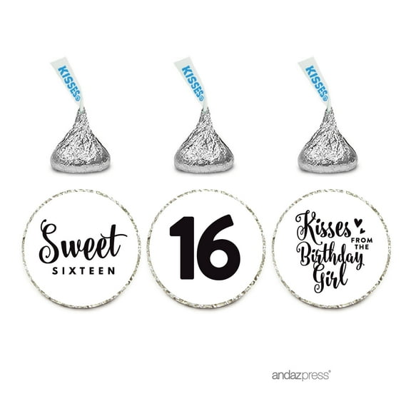 Sweet 16 Birthday Hershey´s Kisses Stickers, 216-Pack