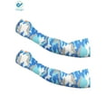 thumbnail image 3 of Deago 2 Pairs UV Sun Protection Arm Sleeves UPF 50 Sports Compression Cooling Sleeves for Men & Women Basketball Golf Running Football Cycling (Camouflage, Blue), 3 of 9