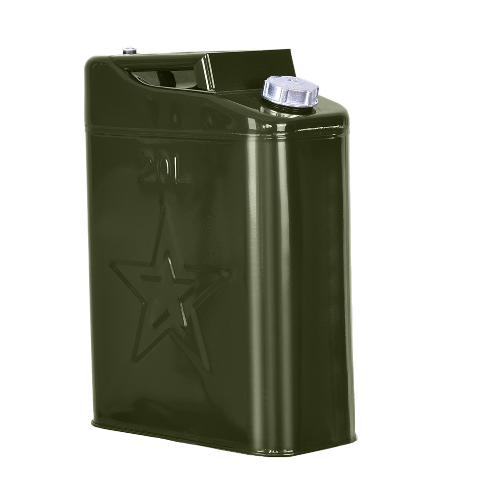5 Gallon Gal Backup Steel Tank Fuel Gas Gasoline Green Jerry Can 20L Liter