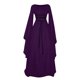 thumbnail image 5 of Womens Halloween Costumes 2024 Cosplay Gothic Dresses Women's Long Sleeved Round Neck Belt Irregular Dress Halloween Costume, 5 of 5