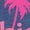 HEATHER NAVY, variant on Barbie - Sunset and Palm Trees - Toddler and Youth Girls A-line Dress