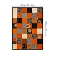 thumbnail image 4 of 27.6x39in Vintage Patchwork Halloween Flannel Throw Blanket,Fall Harvest Halloween Decorations,Soft Printed Decorative Blanket, Indoor Outdoor Farmhouse Sofa Couch Bed Living Room Holiday Decor Throw, 4 of 8