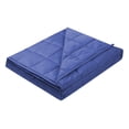 thumbnail image 2 of Cotton Weighted Queen Blanket - 15lb Navy Blue Weighted Queen Blanket 60"X80", 2 of 2