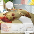 thumbnail image 4 of Red Poppy Flowers Queen Size Comforter Set, Floral Retro Countryside Vintage Bedding for All Seasons, 4 Pcs Bed Set, 1Quiltcover (90"x92") ,1Sheet(94"x116"), 2Pillowcases (30"x20"), 4 of 9