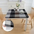 thumbnail image 2 of HAOXIT  Checkered Tablecloth Rectangle - Stain Resistant, Spillproof and Washable Gingham Table Cloth for Outdoor Picnic, Kitchen and Holiday Dinner 40*40, 2 of 7