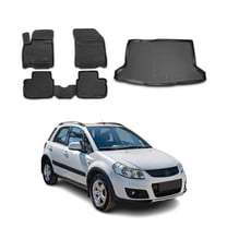 Custom Floor Mats & Cargo Liners for Suzuki SX4 S-Cross 2006-2013 Black 5 Pcs
