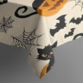 thumbnail image 5 of Black Cat Pumpkin Halloween Pattern Square Tablecloth,Waterproof Square Table Cover,Wipeable Spillproof Washable Table Cover for Home Kitchen Party Decor 42"X42"(107x107cm), 5 of 6