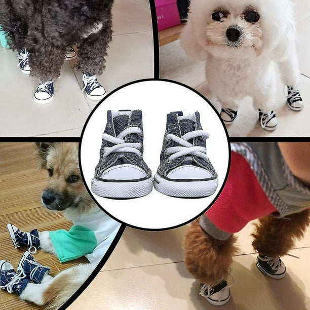 Dog Shoes Canvas Sneaker Boots Non Slip Outdoor Shoes Rubber S Walmart
