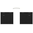 thumbnail image 3 of vidaXL Sideboard Black 160x36x75 cm Engineered Wood, 3 of 5