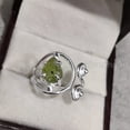 thumbnail image 2 of Natural Peridot Ring, Raw Peridot Gemstone Ring, August Birthstone, Adjustable, Designer, 925 Sterling Silver, Womens Ring, Christmas, Thanksgiving, Handmade, Statement Jewelry, Rough Gemstone Jewelry, 2 of 6