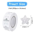 thumbnail image 2 of Uxcell 500Pcs Star Stickers Self-Adhesive Sparkly Stickers Glitter Foil Incentive Stickers for Reward Classroom Teacher Supply Envelope Birthday Package Decoration,Silver,1 Inch, 2 of 6