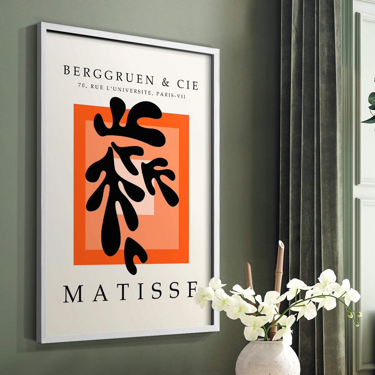 Matisse CCCXXVII in White Solid Wood 8 x 10 Framed Print