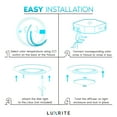 thumbnail image 3 of Luxrite 4 inch LED Motion Sensor Ceiling Light, 120V, 3 Color Selectable 3000K-5000K, 30s Timeout, 10W, 600 Lumens, Wet Rated, 4-Pack, 3 of 7