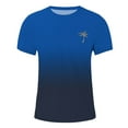 thumbnail image 3 of Coconut Tree Graphic Tees for Men Summer Casual Short Sleeve Crewneck Gradient Color Tropical Vacation Beach Tshirts, 3 of 7