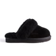 thumbnail image 2 of Aus Wooli Australia Unisex Sheepskin Wool Sydney Slippers - Black, 2 of 8