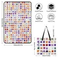 thumbnail image 2 of Colored Grid Geometry Outdoor Picnic Blanket, Foldable Waterproof Beach Mat, Portable Beach Blanket for Beach Camping, Hiking, Family Concerts, 2 of 8