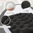 thumbnail image 5 of Pakunoda Porch Swing Cushions 47” X 40” X 5”, 2-3 Seater Bench Cushion with Backrest, Waterproof Replacement Outdoor Cushion with Tie, Black, 5 of 6
