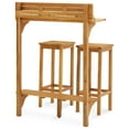 thumbnail image 5 of vidaXL 3 Piece Balcony Bar Set Solid Acacia Wood, 5 of 13