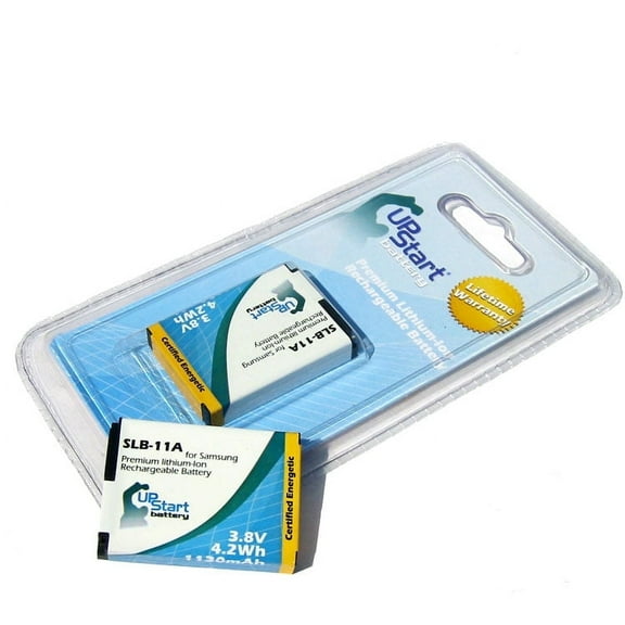 2x Pack - UpStart Battery Samsung EX1 Battery - Replacement for Samsung SLB-11A Digital Camera Battery (1130mAh, 3.8V, Lithium-Ion)