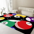 thumbnail image 4 of Billiards Minimalist Design Area Rugs Colorful Billiard Balls Entryway Rug Short Pile Non-Slip Doormat Soft Washable Indoor Thin Floor Carpet 4x8ft, 4 of 6