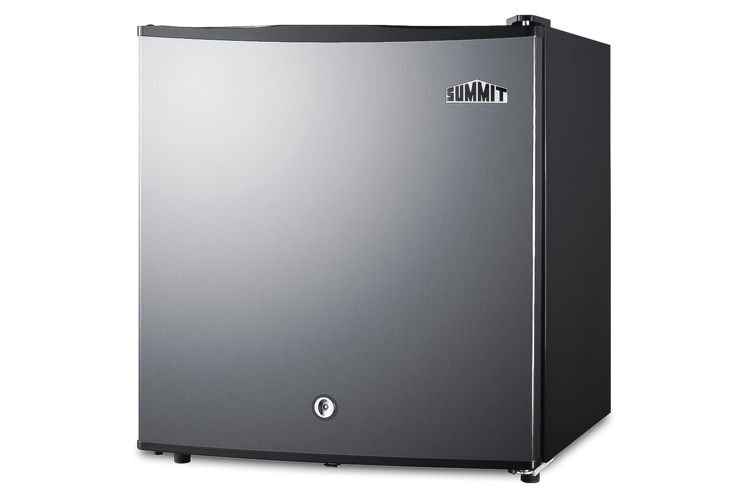 Summit 18" Wide Compact Minibar - Black/Stainless Steel Door