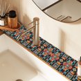 thumbnail image 2 of Yayeee Faucet Mat for Kitchen Sink 14.7" Diatomite Long Splash Guard Pad, Blue Geometric, 2 of 7