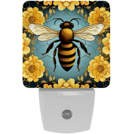 

Starry Bee LED Square Night Lights - Portable and Stylish for Bedroom and Kids Room - Enhance Your Space with Soft and Soothing Illumination