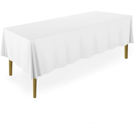 

10 Premium 70 x 120 Tablecloths for Wedding/Banquet/Restaurant Rectangular Polyester Fabric Table Cloth White