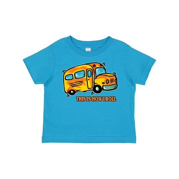 Inktastic How I Roll School Bus Boys or Girls Toddler T-Shirt