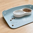 thumbnail image 5 of Waterproof Feeding Mat for Cat Small Dog Foldable Pet Food Mat Easy to Clean Non-Slip Water Bowl Placemat for Indoor Kittens Puppies Durable Floor Protector Tray,Yellow,Yellow, 5 of 6