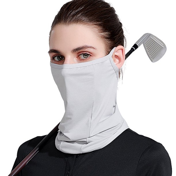 Pañuelo para la cabeza con protección solar de seda helada, antiultravioleta, parasol, funda para el cuello, protección de la piel