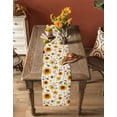 thumbnail image 5 of Ldtrchee Sunflower Table Runner 120 Inches, Botanical Floral Pastoral Watercolor Floral Bed Runner Dresser Scarves Tabletop for Indoor Outdoor Parties/Ceremony/Banquet, 13"x 120", 5 of 8