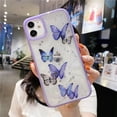 thumbnail image 4 of Cartoon Clear Glitter Butterfly Soft Shockproof Phone Case For iPhone 15 14 12 13 11 Pro Max XS Max XR X 7 8 Plus SE Cute Shell Pink For 11 Pro Max, 4 of 5