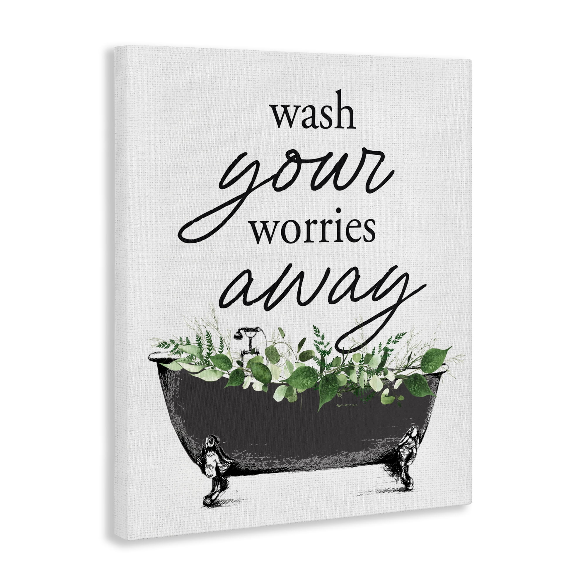 Wash Worries Away Herbs Canvas Wall Art, design by Lettered and Lined