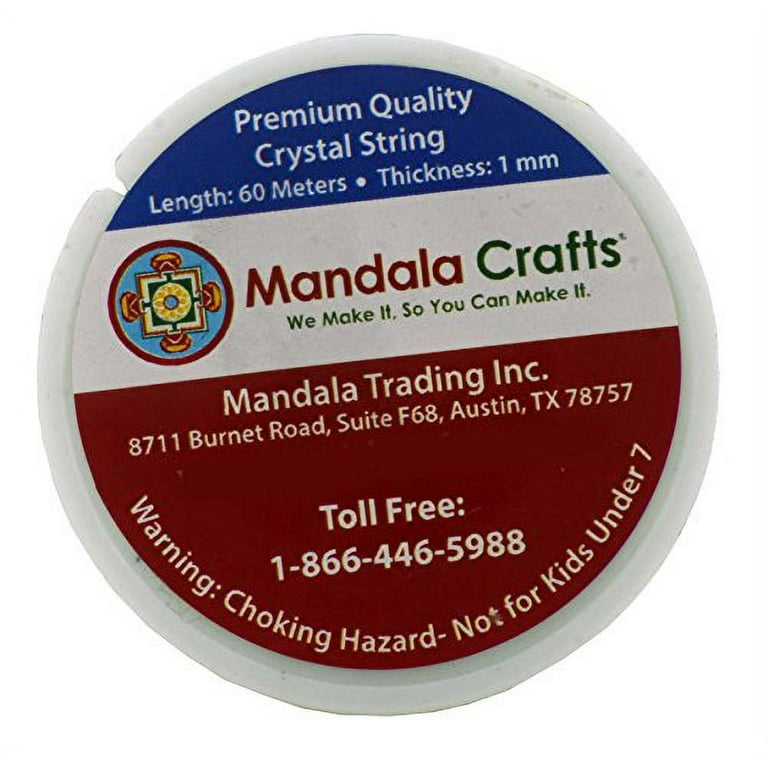  Mandala Crafts Crystal String Transparent 0.8mm Elastic Cord  for Jewelry Making - 65 YDs Stretchy Elastic String Beading Cord - Elastic Bracelet  String for Bracelet Making
