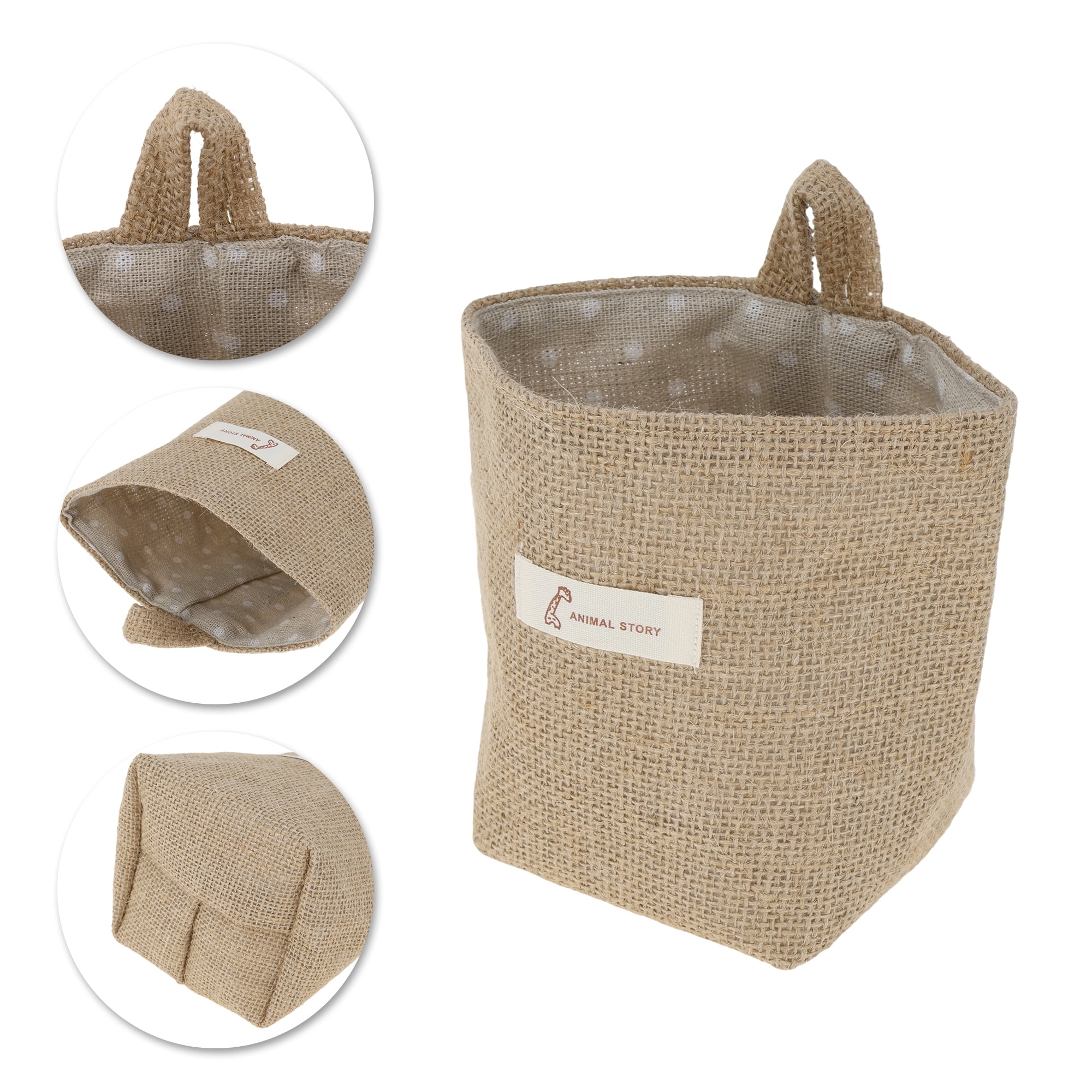 Unique Bargains Simple Durable Hanging Storage Bags 1 Pc Yellow Brown, Light Gray