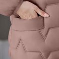 thumbnail image 5 of Women's Stand Collar Puffer Jacket, Plus Size Lightweight Quilted Winter Coat, Full Zip Casual Jacket, Oversized Warm Coat, Everyday Outerwear Coffee XXXL, 5 of 8