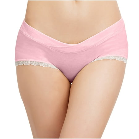 

Binmer Women Lace Low Waist Pregnant Underwear Elasticity Breathable Maternity Panties