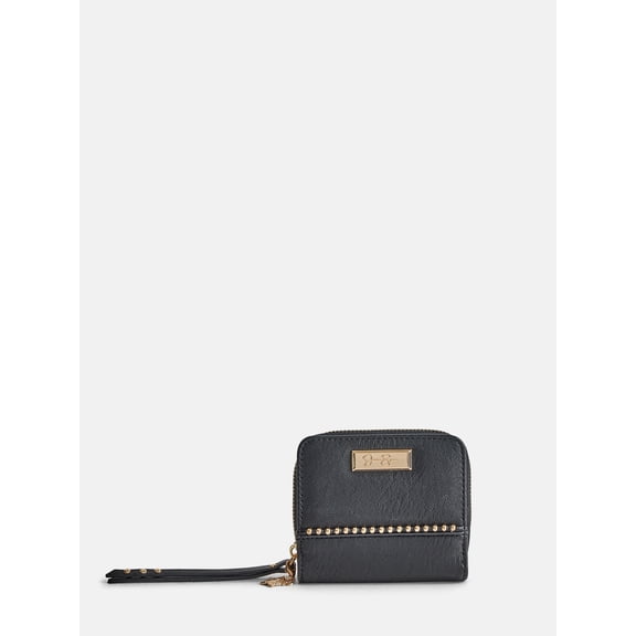 Jessica Simpson Women's Roxie Studded Wallet, Meteorite Black