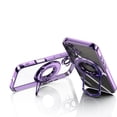 thumbnail image 2 of ELEHOLD Plating Case for iPhone 16 Plus,Transparent Clear Back Magnetic Compatible with Mag Safe Charging Foldable Kickstand Shockproof Anti-Yellowing Case for iPhone 16 Plus,Lightpurple, 2 of 6