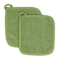 thumbnail image 2 of Anjing Pocket Pot Holders Green Cotton Oven Mitts (2 Count), 2 of 6