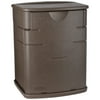 Rubbermaid Outdoor Upright Mini Deck Box, Mocha, 19.2 Gallon