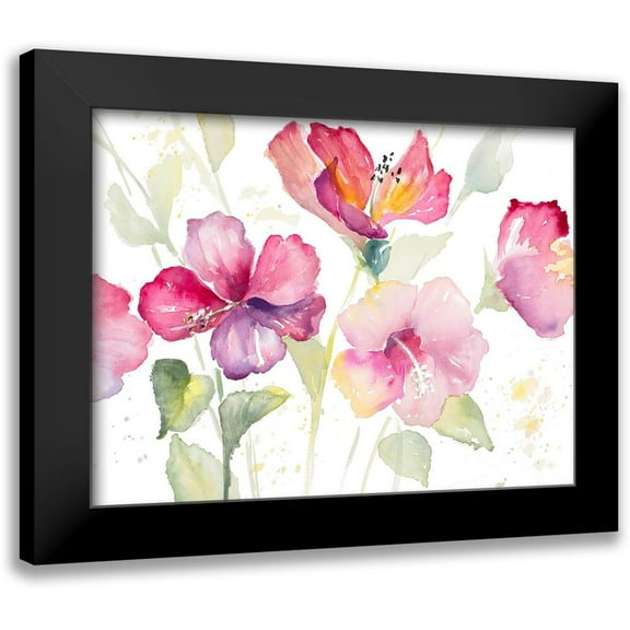 Loreth, Lanie 14x12 Black Modern Framed Museum Art Print Titled - Heavenly Hibiscus