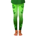 thumbnail image 5 of St. Patrick'S Day Themed Girls' Printed Athletic Leggings Kids Festive Holiday Stretch Pants Clothes, 5 of 5