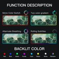 thumbnail image 5 of Green Clover Organic Material Wind RGB Gaming Mouse Pad Large Keyboard Mat Rubber Base 13 Light Modes, 5 of 6