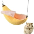 thumbnail image 2 of Banana Hamster Bed House, Hamaca Pequeño Animal Cálido Cama Casa Jaula Nido Hamster Accesorios para Sugar Glider Hamster Bird Pet (Amarillo) Zhivalor WMXL-262, 2 of 4