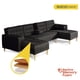 thumbnail image 3 of Sala Modular Doble Chaise Makora Brandon con Memory Foam y Respaldo Ajustable Lino Negro, 3 of 7